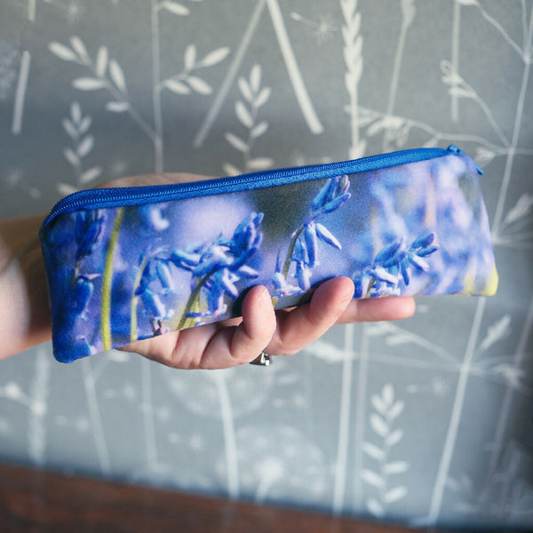 Bluebell velvet pencil case