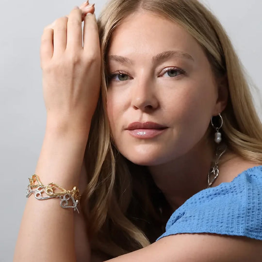 Hammered Heart Bracelet