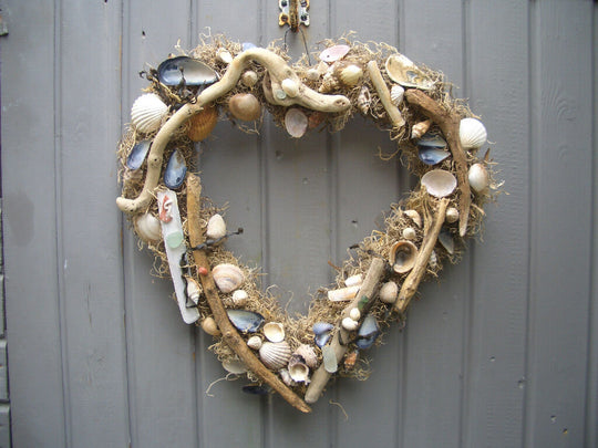 Beachcomber Heart Wreath