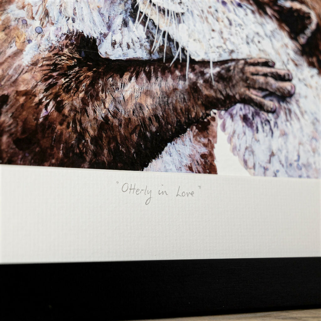 Cuddling Otters Limited Edition Print 'Otterly in Love' | Jina Gelder Illustration