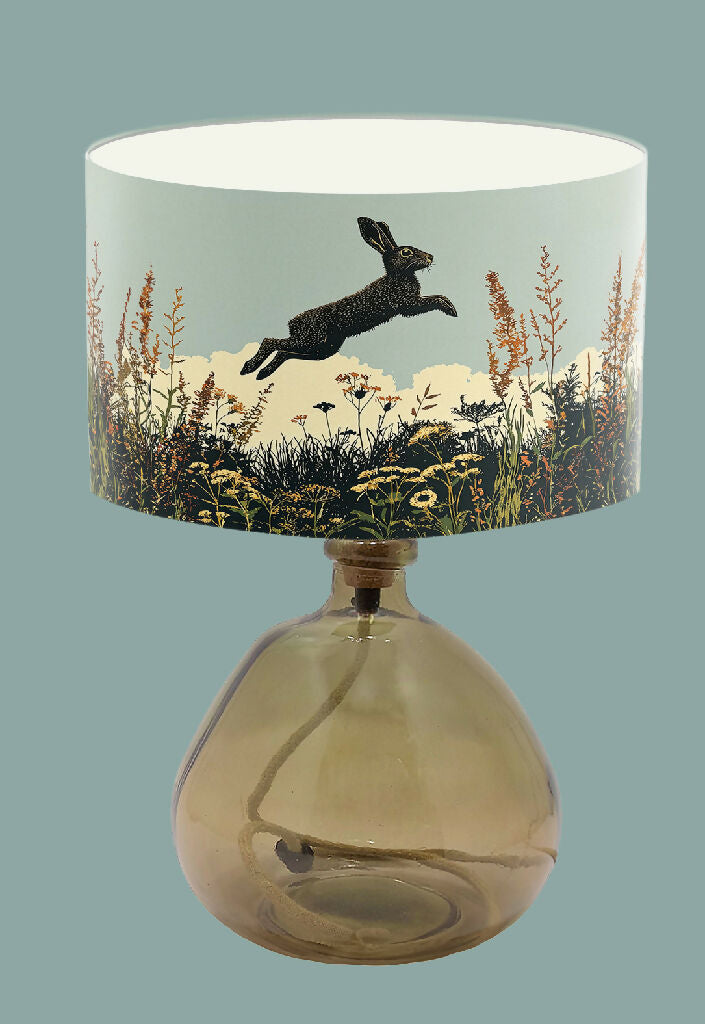'Jumping for Joy' Hare Illustrative Lampshade