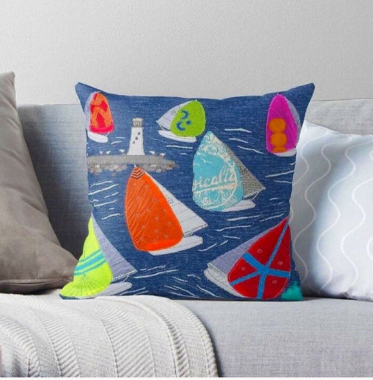 Sailing Boats Luxury Cushion