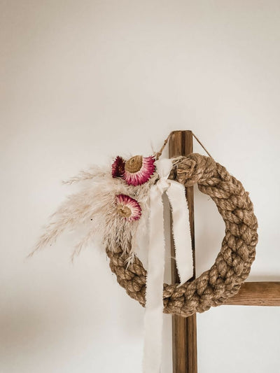 Small 15cm Rope Christmas Wreath