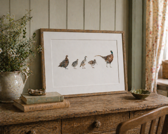 Watercolour Game Birds Print