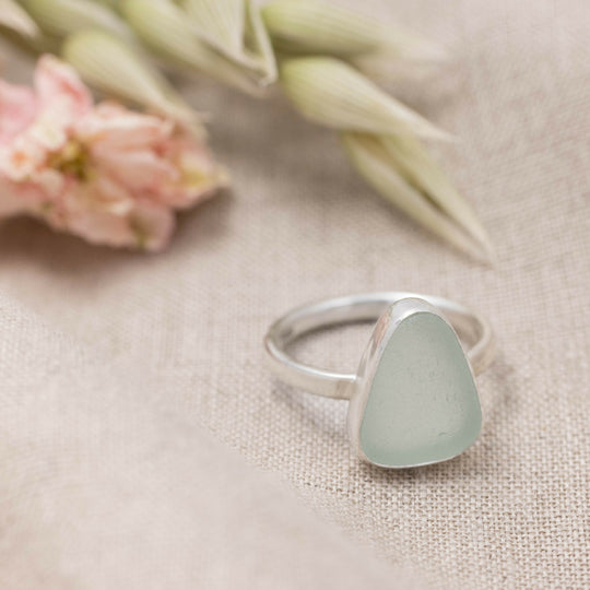 Sea Glass & Silver Ring