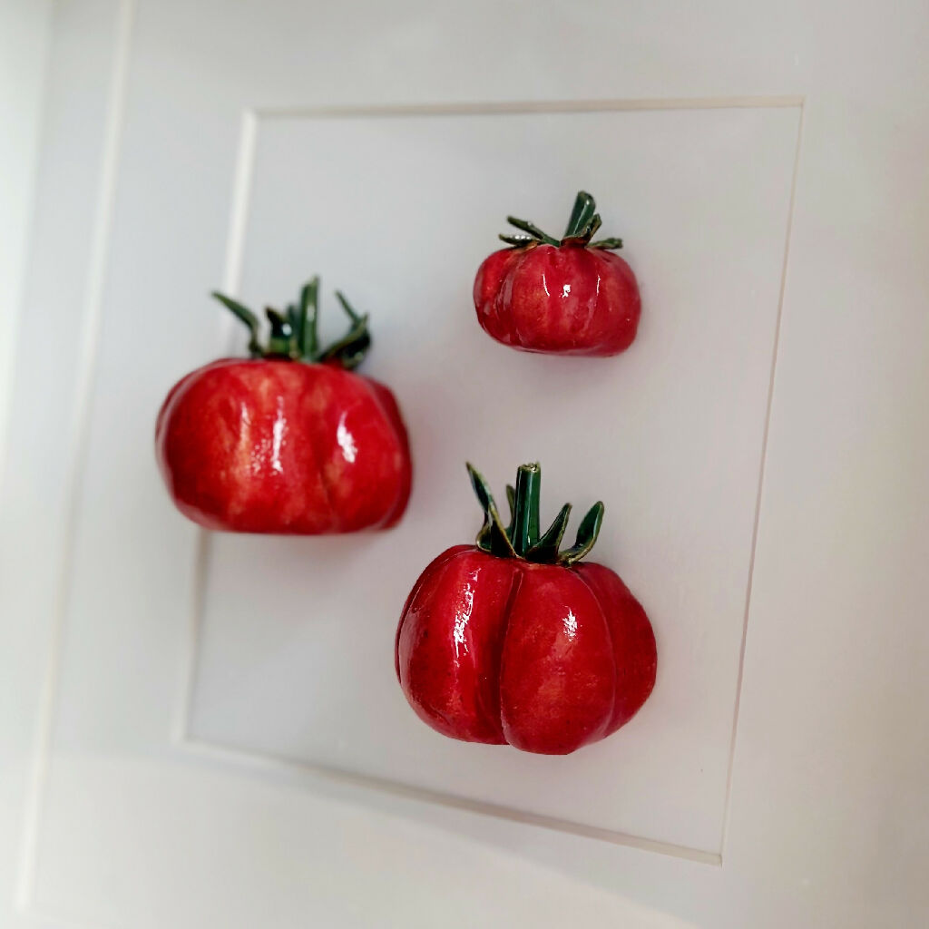 Ceramic Kitchen Wall Art: Red Tomatoes