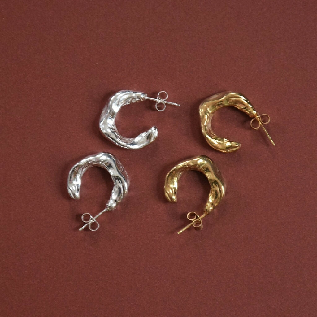 Crescent Beeswax Hoops