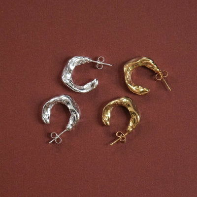 Crescent Beeswax Hoops