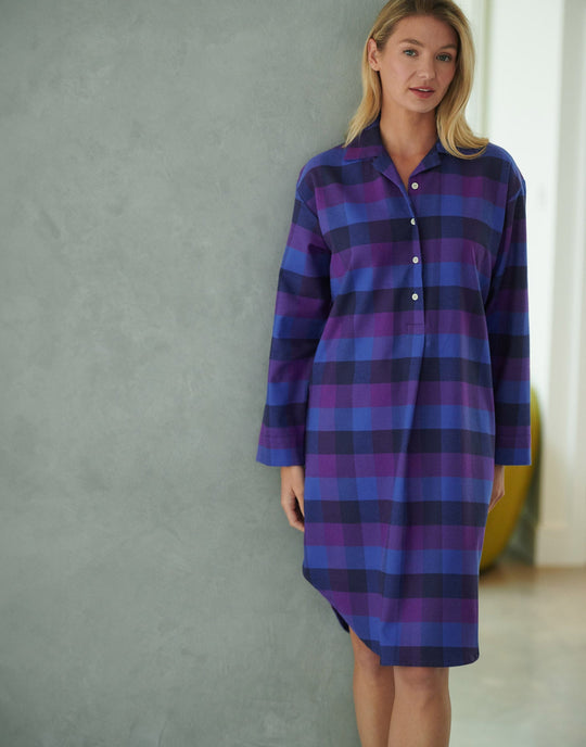 Women's Brushed Cotton Nightshirt – Berwick Check