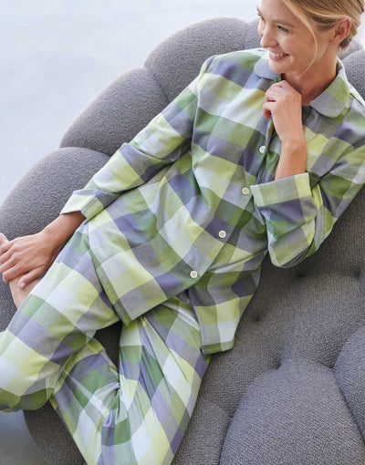 Women's Brushed Cotton Pyjama Set – Shetland Check