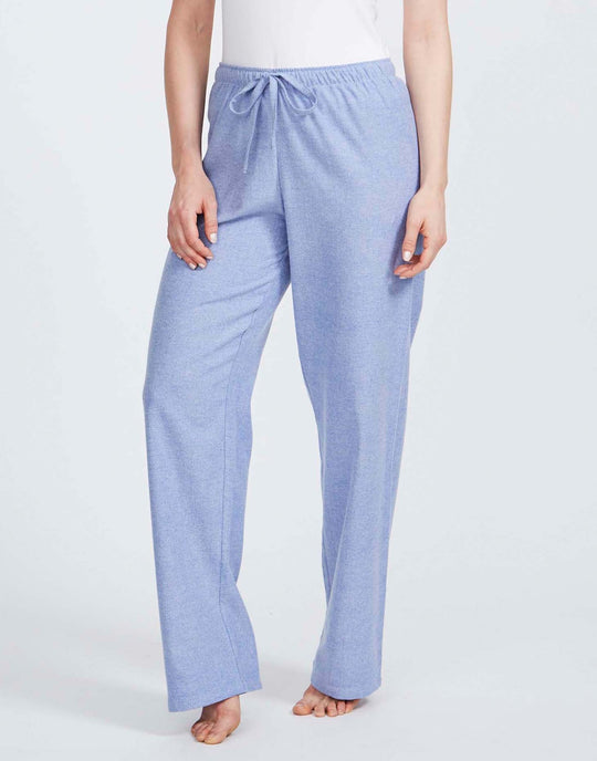 Women's Brushed Cotton Pyjama Trousers – Staffordshire Blue Herringbone