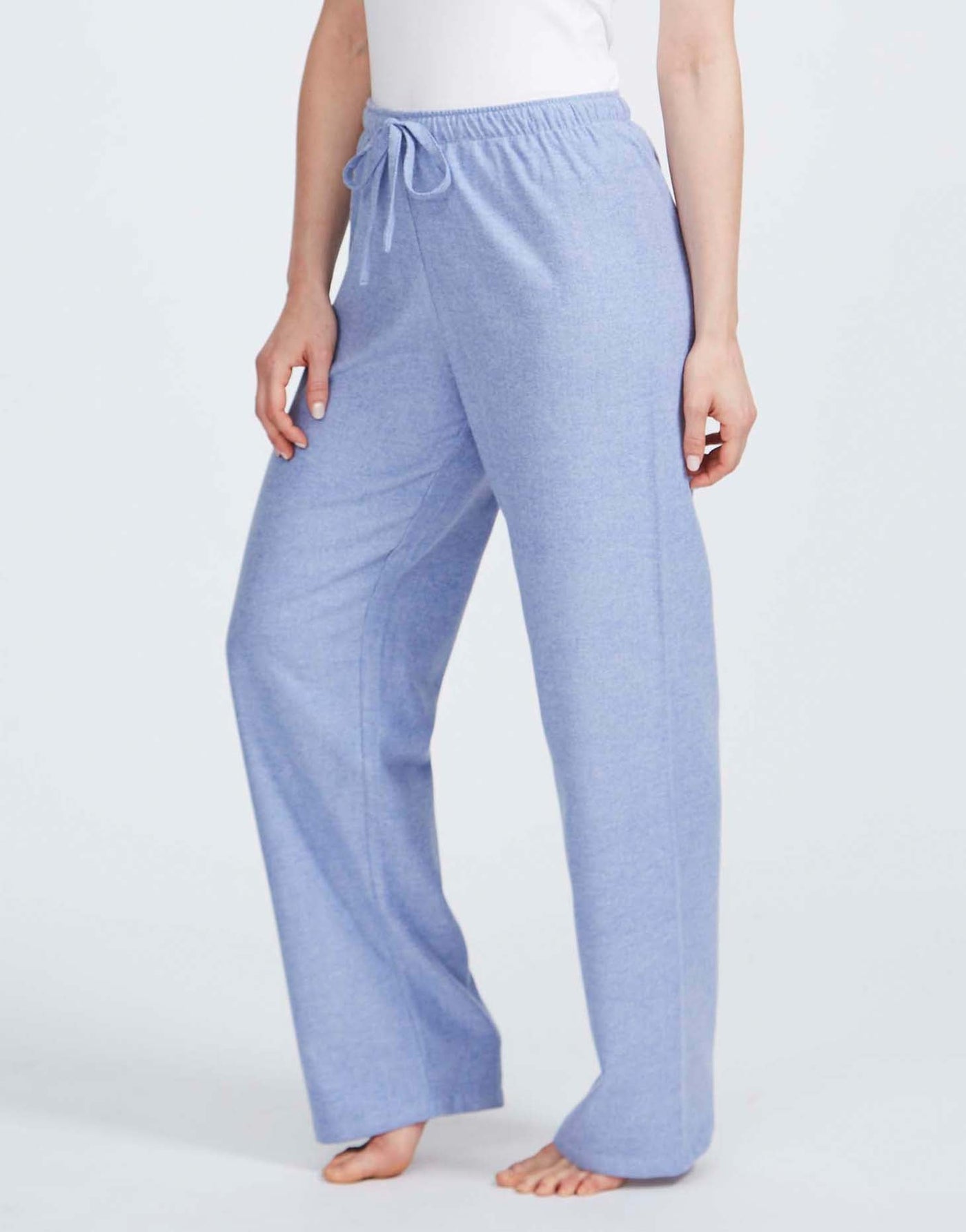 Women's Brushed Cotton Pyjama Trousers – Staffordshire Blue Herringbone