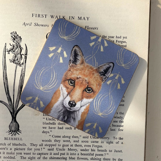 Art Nouveau Fox Wooden Coaster