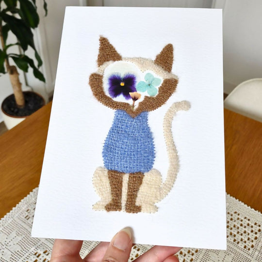 Cat Embroidered Art