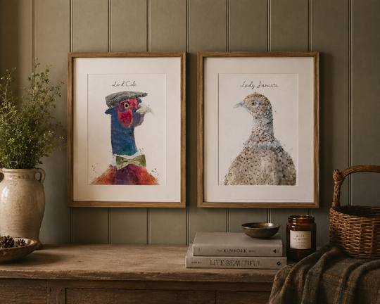 Personalised Lord & Lady Pheasant Prints