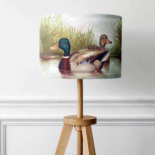 duck mallard countryside illustration floor lamp lampshade