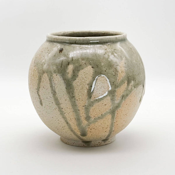 Wood fired moon vase front