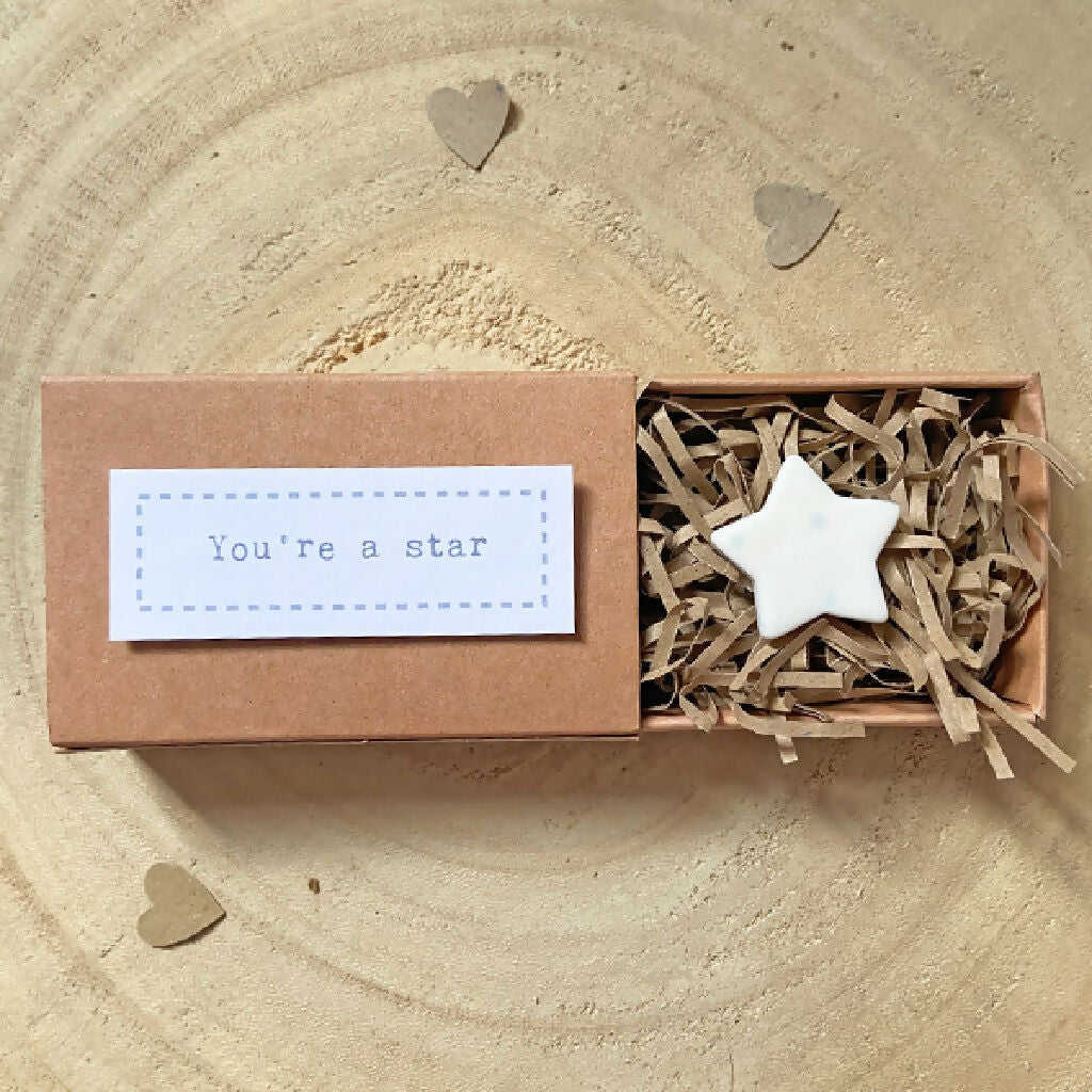 Porcelain Matchbox Token You're A Star