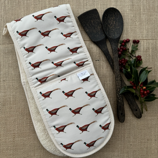 Running Pheasant Oven Gloves