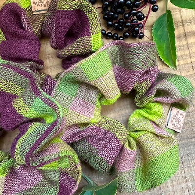 Elderberry Plaid Scrunchies 1