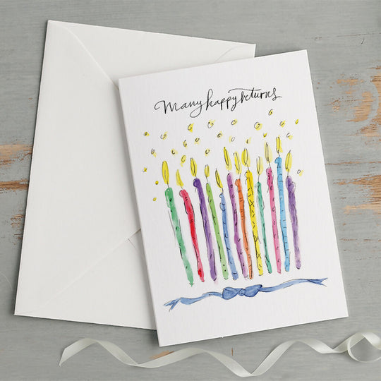 'Many Happy Returns' Candles Birthday Card