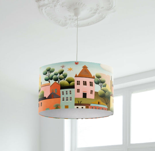 Colourful House Modern Art Lampshade