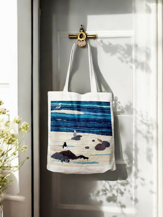 Beach Birds Canvas Tote Bag