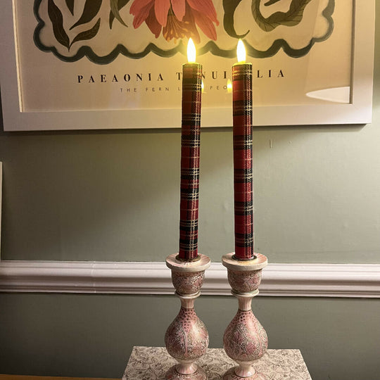 Fabric covered LED battery candles