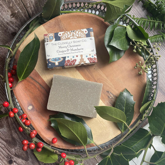 Ginger & Mandarin Merry Christmas Handmade Soap