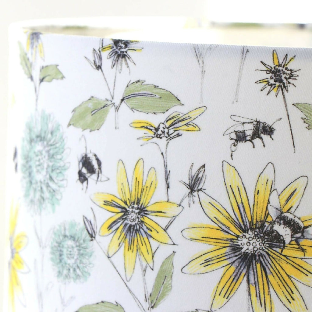 Bumblebee and Flora Designer Lampshade