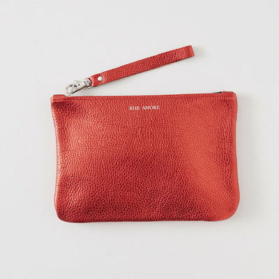 redcurrant leather clutch bag - RHEAMORE - web