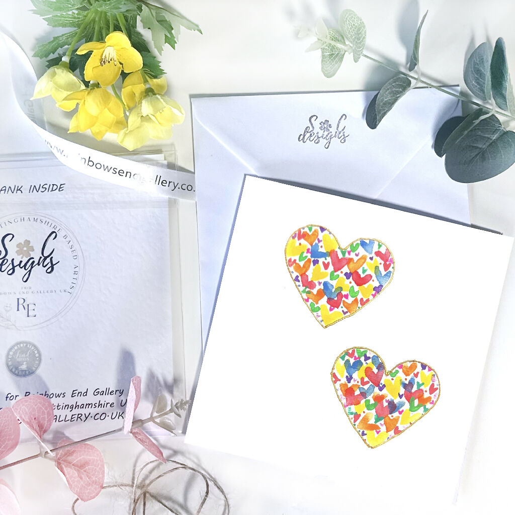 Greetings Card - Double Heart
