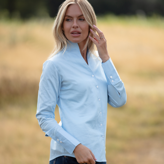 Cotton Chelsea Shirt In Ice Blue