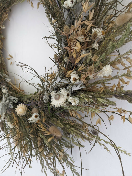 Handmade Wreath Made From Naturally Dried Flowers, 70cm
