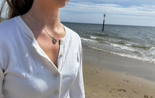 Sea Glass Aqua Necklace