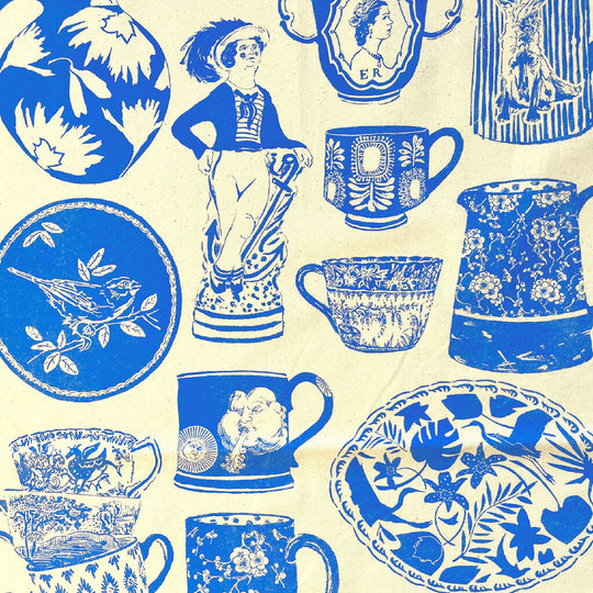 Finer China Hand Screenprinted Cotton Tea-towel