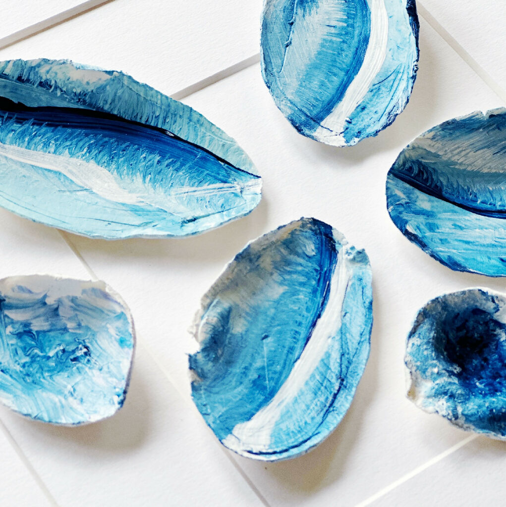 Porcelain Sea Shell Beach Art #28