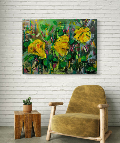 “Evening Primrose” - Original Art Piece Acrylic, Mixed Media