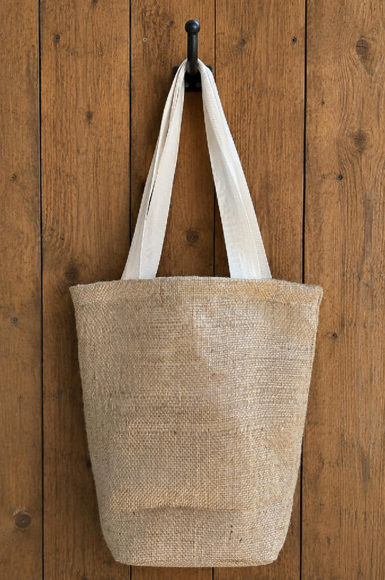 Handmade Natural Hessian Tote Bag