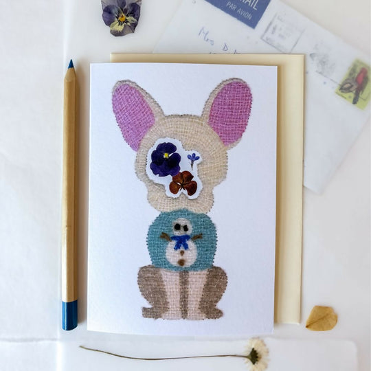 Botanical French Bulldog Christmas Card