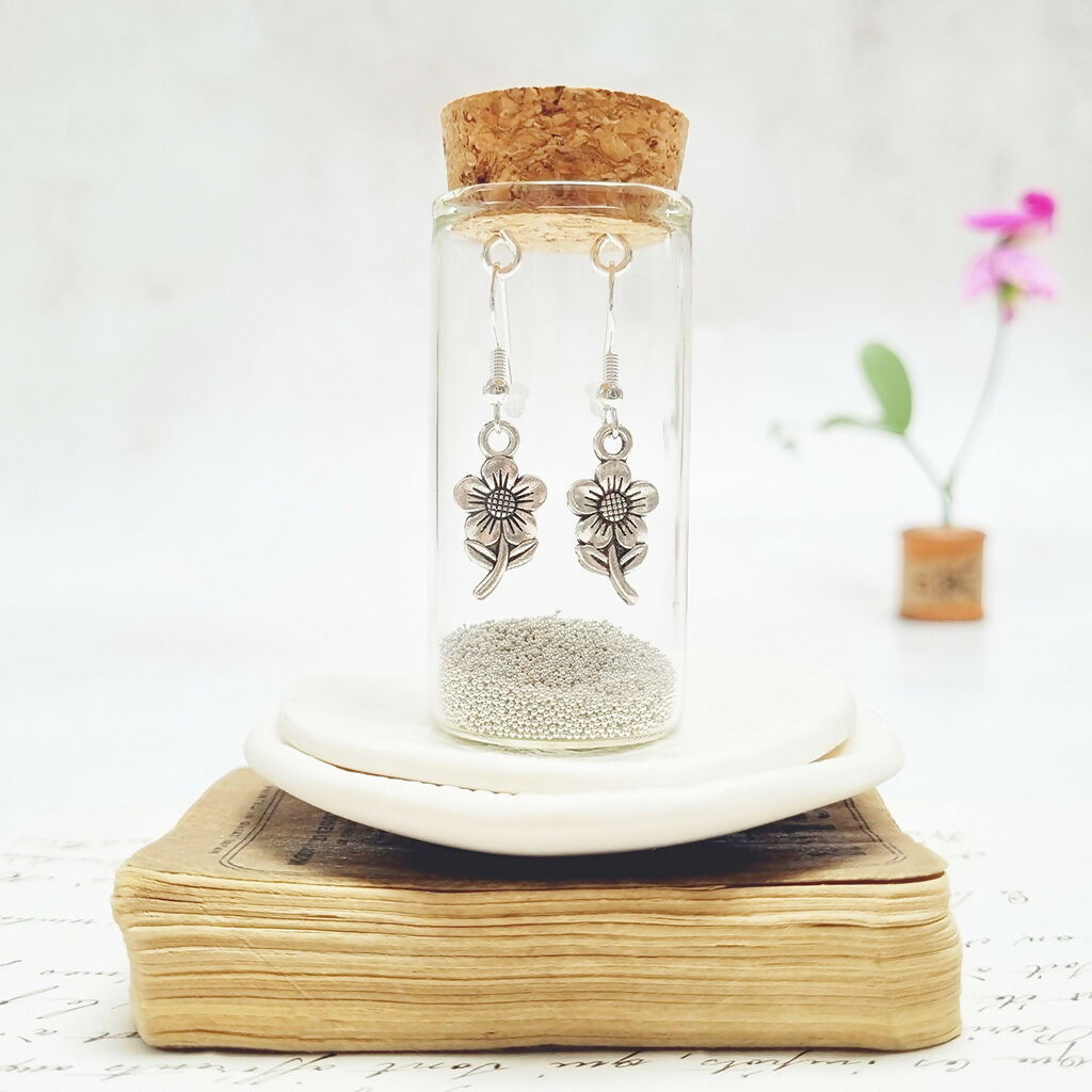 Flower Earrings in a Bottle