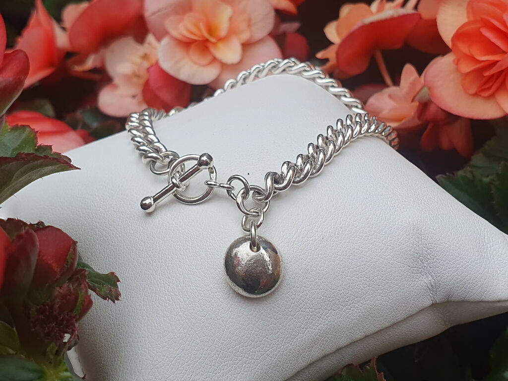 The Silver Pebble Bracelet | Sterling Silver Organic Charm Bracelet