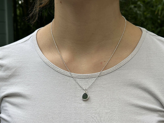 Green Seaglass Necklace