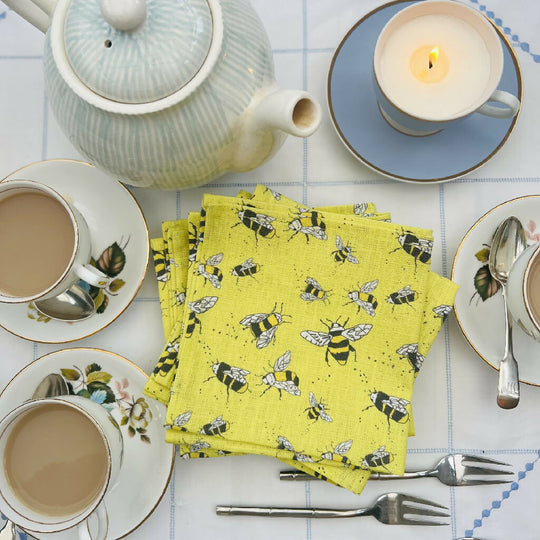 Set of Two Linen Napkins - Buzzy Bee's