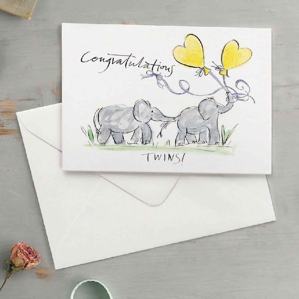 'Congratulations Twins!' New Baby Card