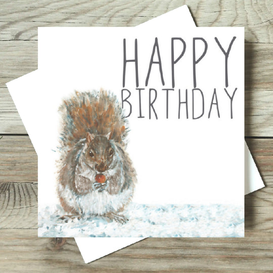 Squirrel card Birthday or Blank