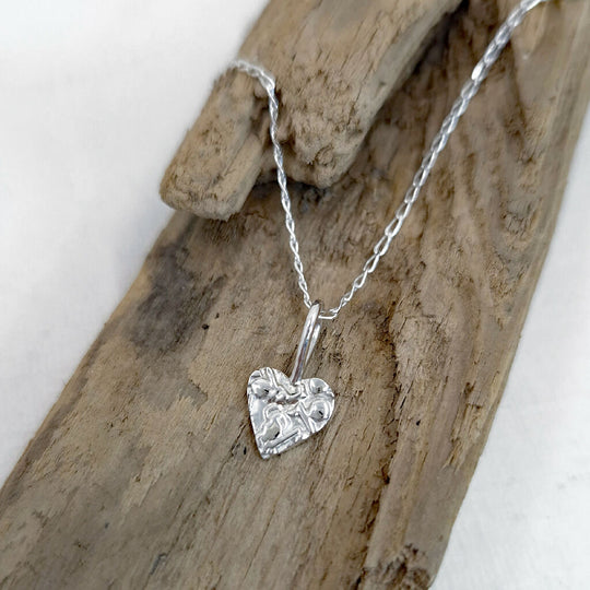 Lovers Silver Heart Necklace