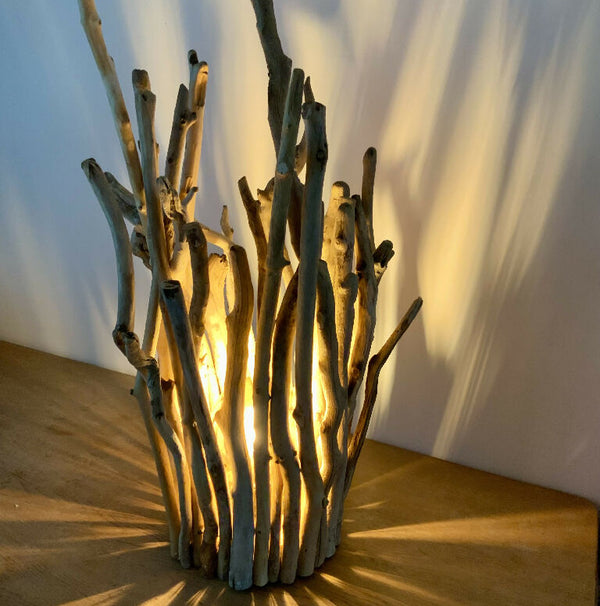 Bespoke large driftwood twig lamp