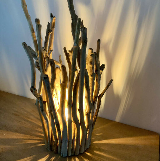 Bespoke large driftwood twig lamp
