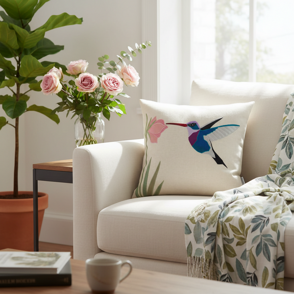 Hummingbird Handmade Cushion